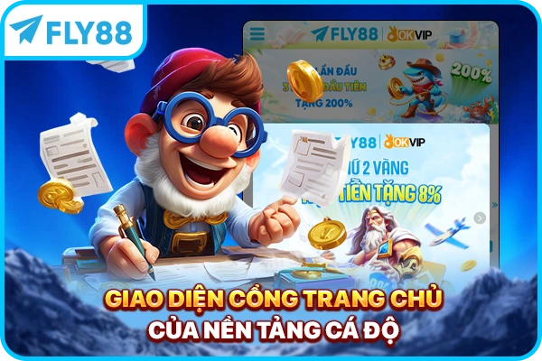 Giao diện cổng trang chủ của nền tảng cá độ