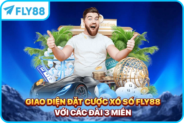 Giao diện đặt cược xổ số FLY88 với các đài 3 Miền