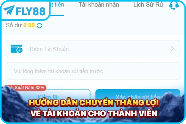 Hướng dẫn chuyển thắng lợi về tài khoản cho thành viên