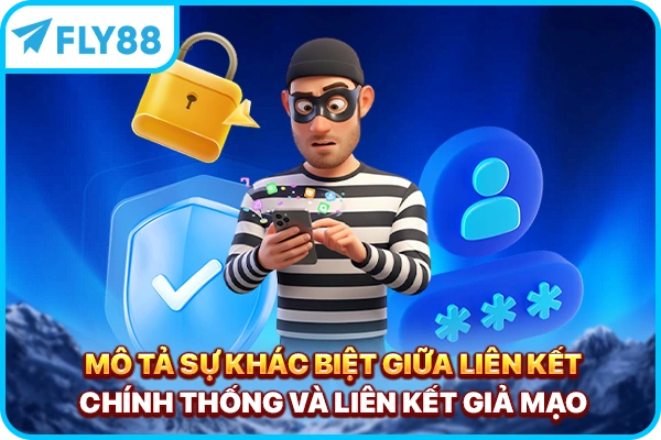 Mô tả sự khác biệt giữa liên kết chính thống và liên kết giả mạo